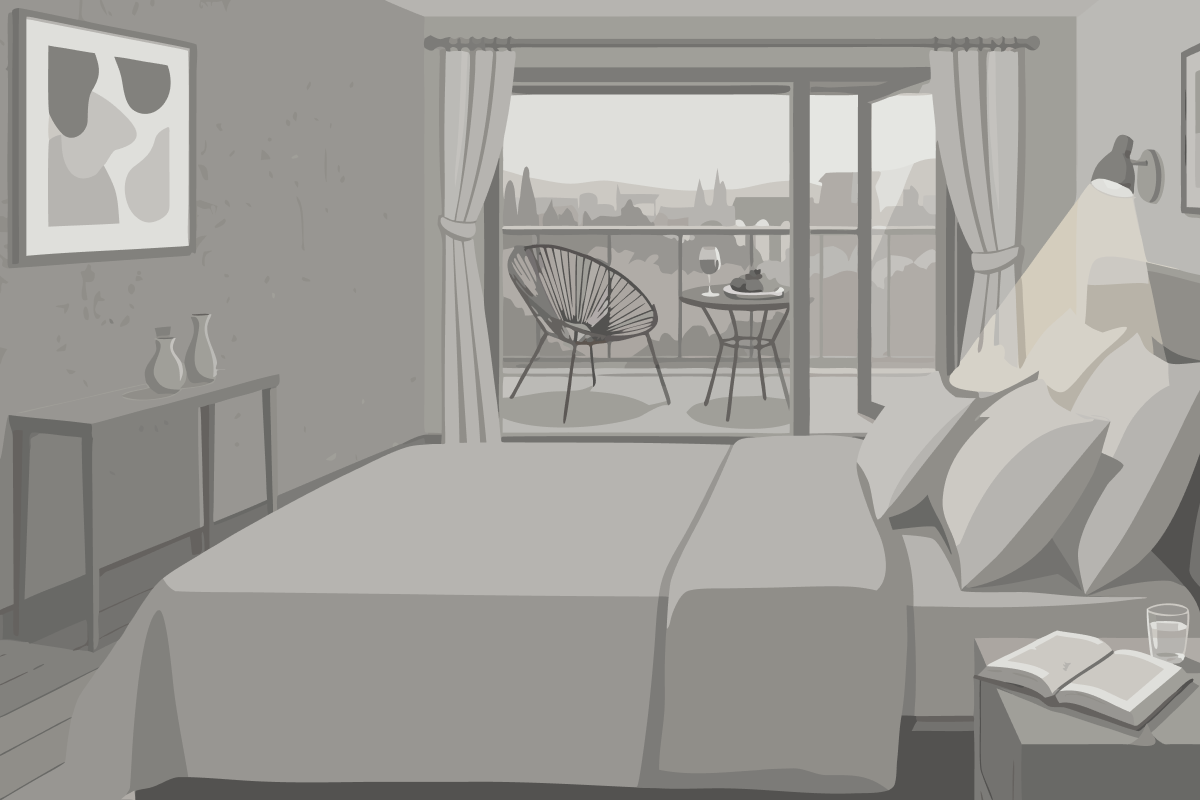 Doppelzimmer - Seeseite, untere Ebene